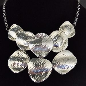 Necklace Hammered Stainless Steel Fashion Jewelry Silver